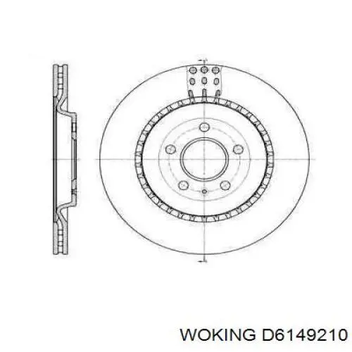 Тормозные диски D6149210 Woking