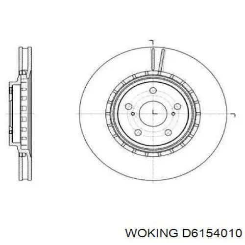 Передние тормозные диски D6154010 Woking