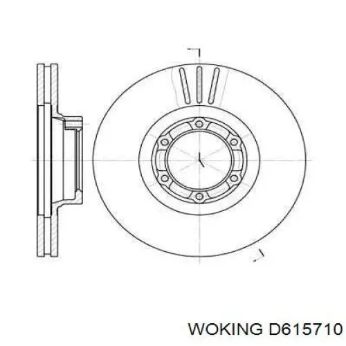 Передние тормозные диски D615710 Woking