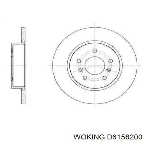 Тормозные диски D6158200 Woking