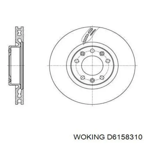 D6158310 Woking disco do freio dianteiro