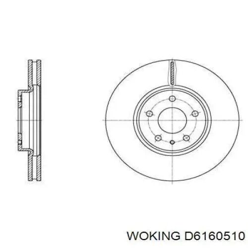 Передние тормозные диски D6160510 Woking