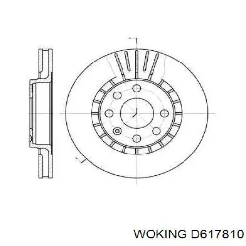 Передние тормозные диски D617810 Woking