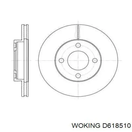 Передние тормозные диски D618510 Woking