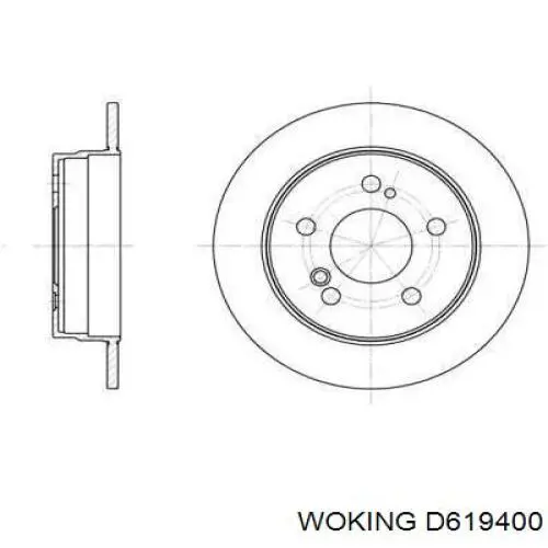 Тормозные диски D619400 Woking