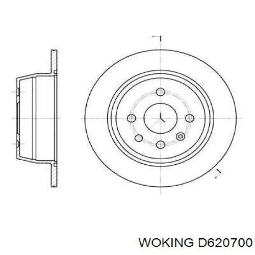 Тормозные диски D620700 Woking