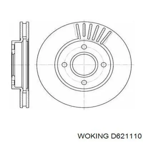 Передние тормозные диски D621110 Woking