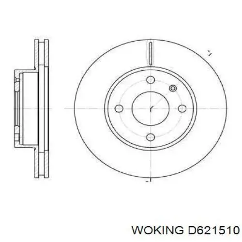 Передние тормозные диски D621510 Woking