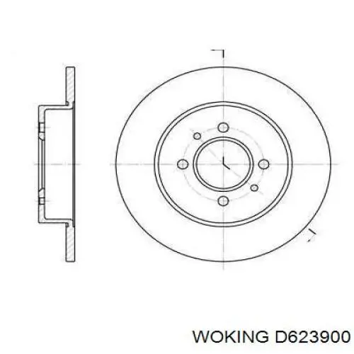 D623900 Woking диск тормозной задний
