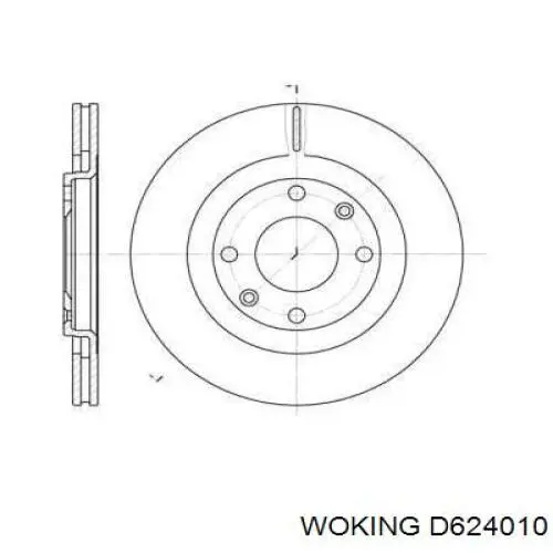 Передние тормозные диски D624010 Woking