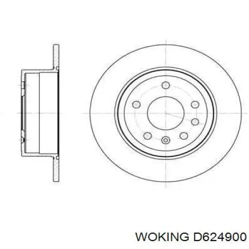 Тормозные диски D624900 Woking