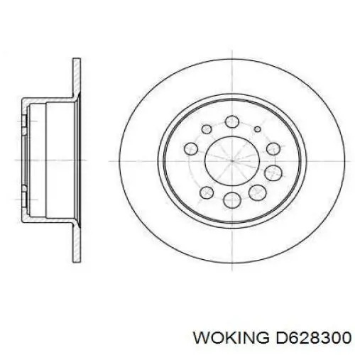 Тормозные диски D628300 Woking