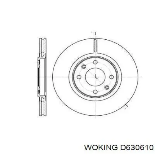 Передние тормозные диски D630610 Woking