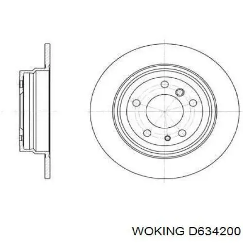 Тормозные диски D634200 Woking