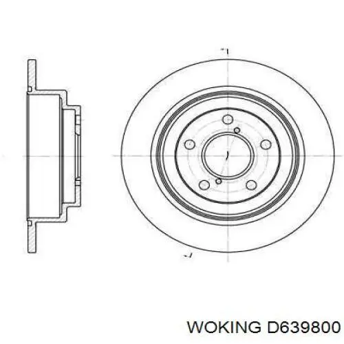 Тормозные диски D639800 Woking