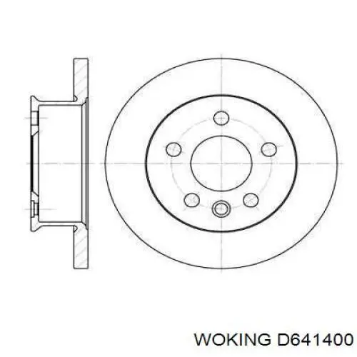 Передние тормозные диски D641400 Woking