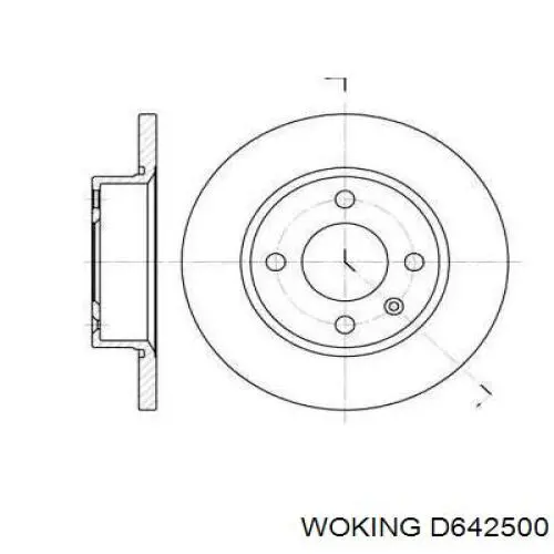 Передние тормозные диски D642500 Woking