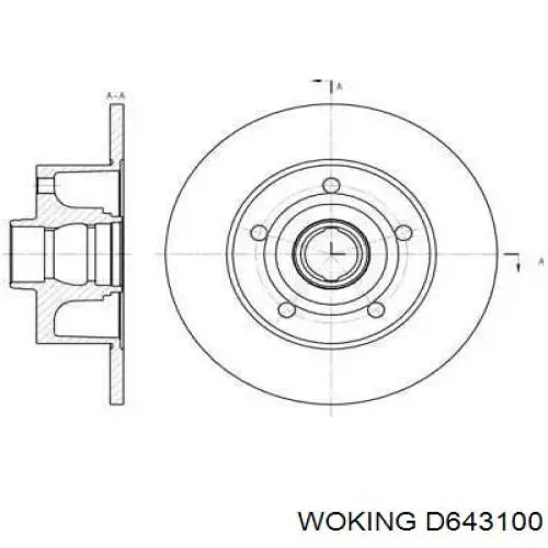 Тормозные диски D643100 Woking