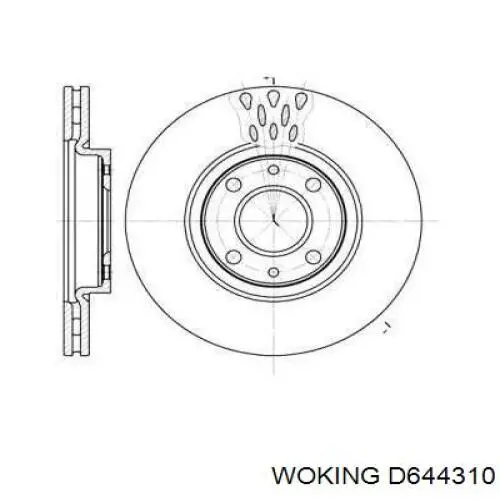 D644310 Woking тормозные диски