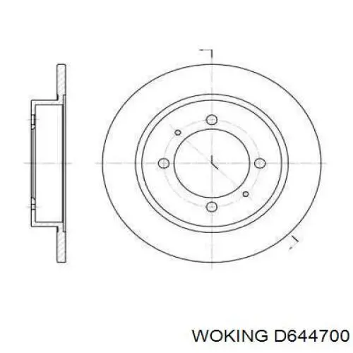 Тормозные диски D644700 Woking