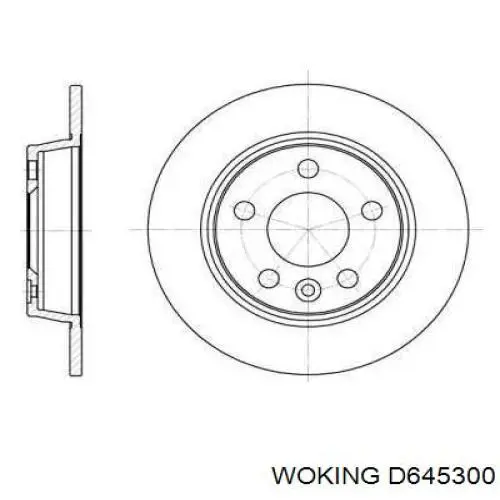 Тормозные диски D645300 Woking