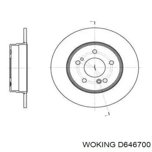 Тормозные диски D646700 Woking