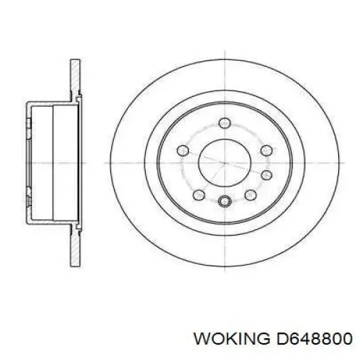 Тормозные диски D648800 Woking