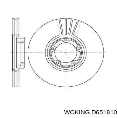 D6518.10 Woking диск тормозной передний