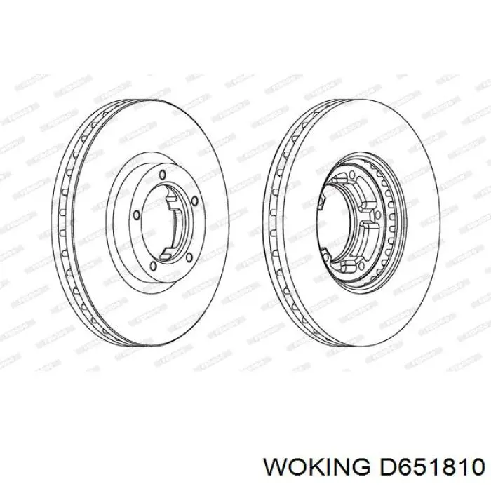Тормоз дисковый передний Woking D651810 цена, от 32.61 USD