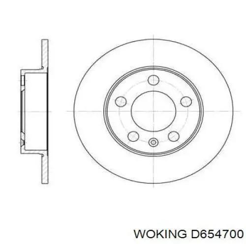 Тормозные диски D654700 Woking