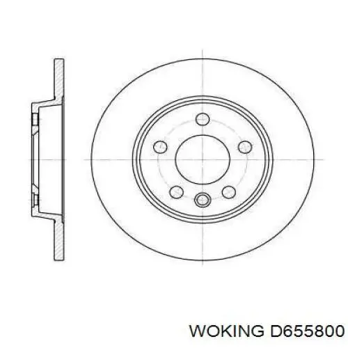 Тормозные диски D655800 Woking