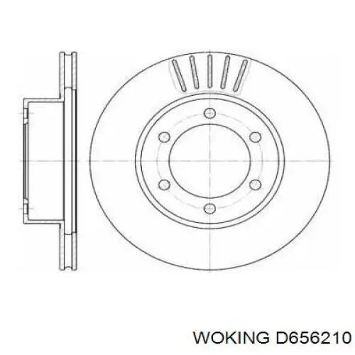 D6562.10 Woking диск тормозной передний