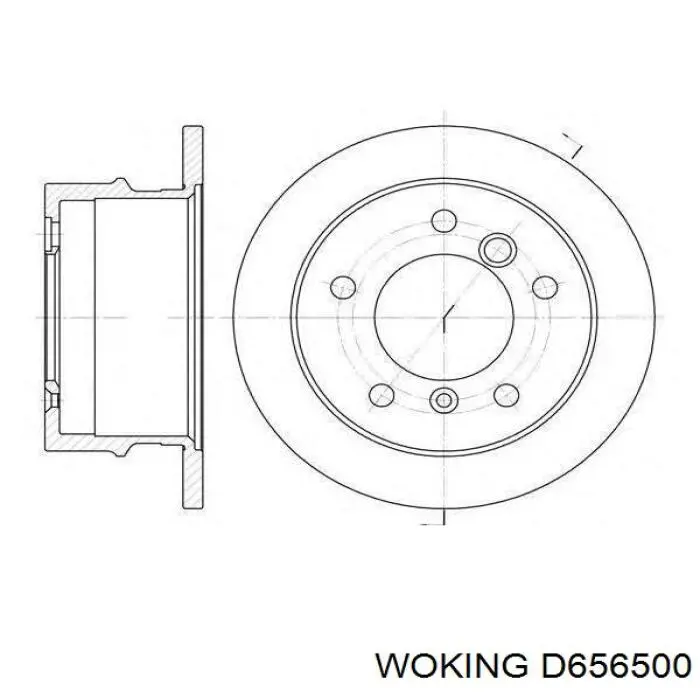 D6565.00 Woking диск тормозной задний