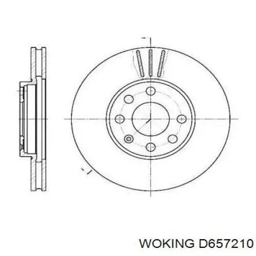 Передние тормозные диски D657210 Woking