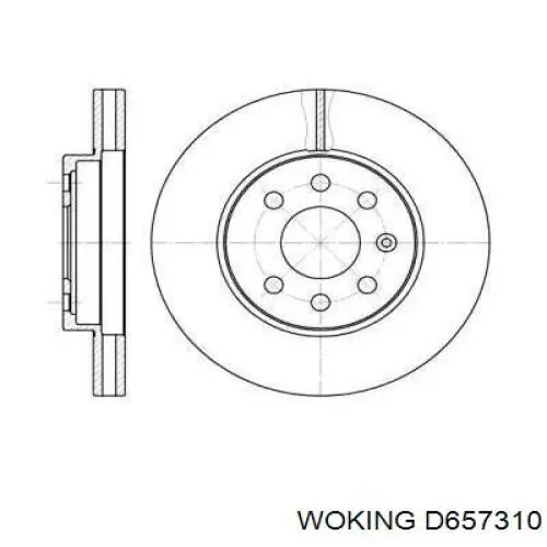 Передние тормозные диски D657310 Woking