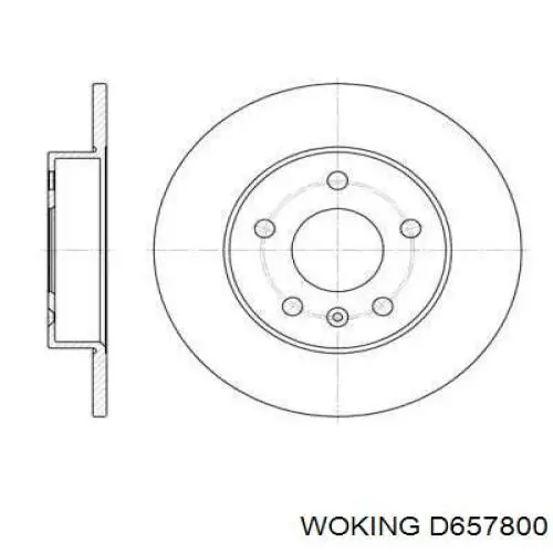 Тормозные диски D657800 Woking