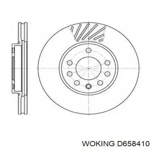 Передние тормозные диски D658410 Woking