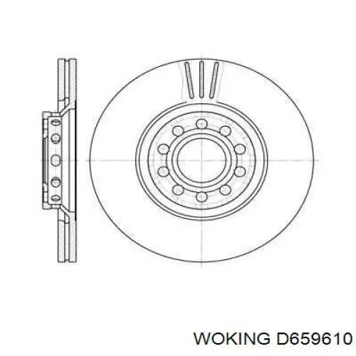D659610 Woking тормозные диски