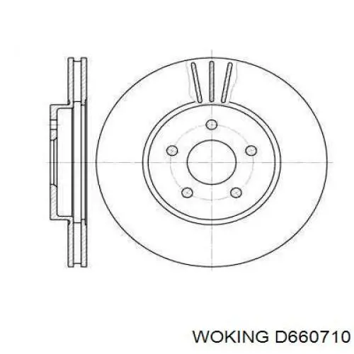 D660710 Woking диск тормозной передний