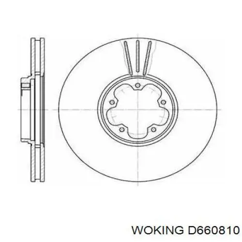 Передние тормозные диски D660810 Woking