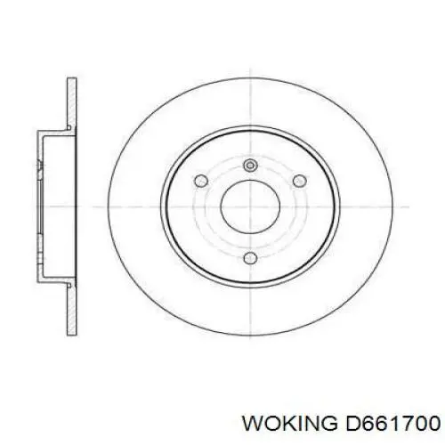 Передние тормозные диски D661700 Woking