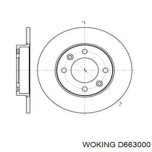 D663000 Woking диск тормозной задний