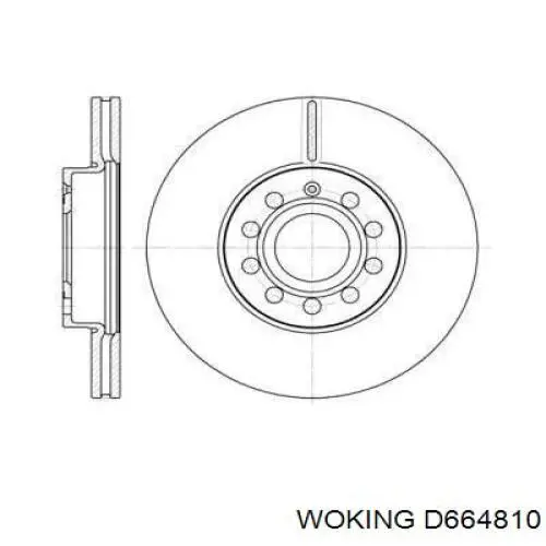 Передние тормозные диски D664810 Woking