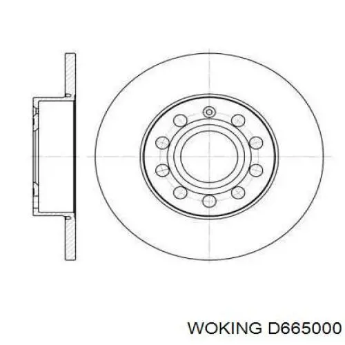 Тормозные диски D665000 Woking