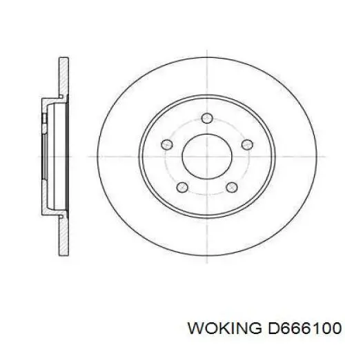 D6661.00 Woking диск тормозной задний