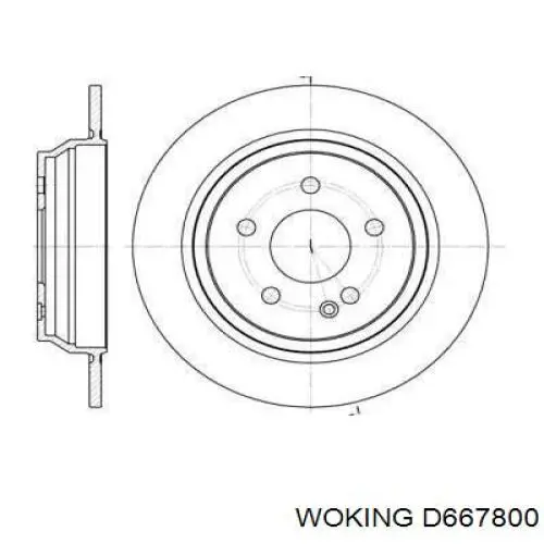 Тормозные диски D667800 Woking