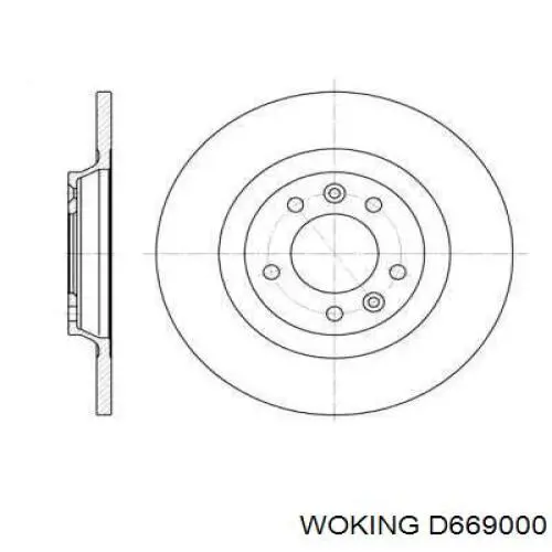 Тормозные диски D669000 Woking