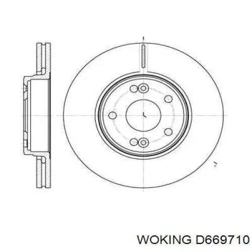 Передние тормозные диски D669710 Woking