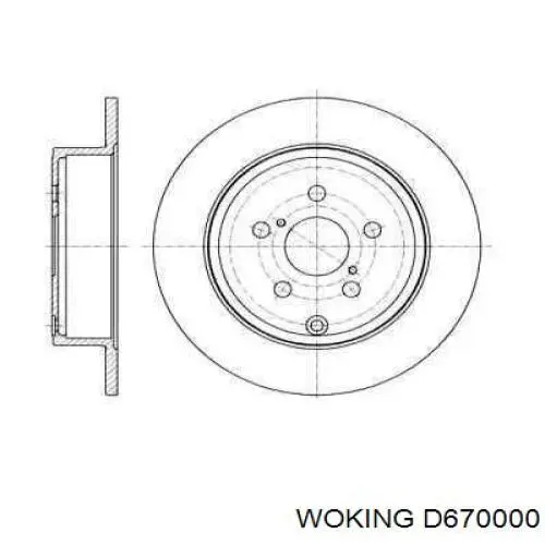 Тормозные диски D670000 Woking