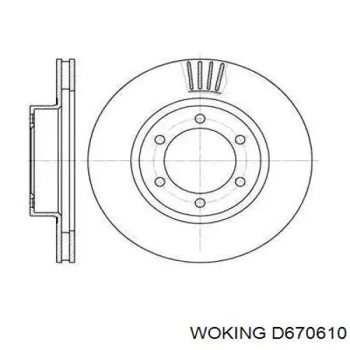 D6706.10 Woking передние тормозные диски